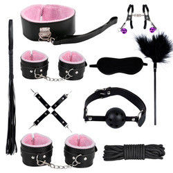 Erotische Japanse BDSM Set Bondage Beheersing Kit Bondage Pak Handboeien Nippel Klampen