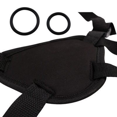 Lesbische draagbare BDSM set zwarte rubber dildo broek voor mannen band op broek
