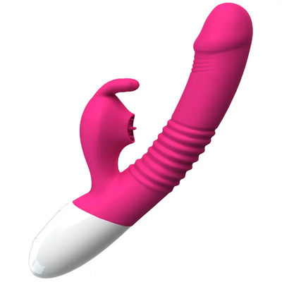 300g USB oplaad vibrator seks speeltje roze konijn persoonlijke massager verwarming pushing