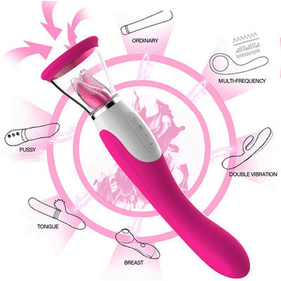 50dB Vrouwelijke Sex Vibrators Seks Vibrator Speelgoed Vrouwelijke Tong Dildo Verwarming Nippel Sucker