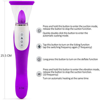 50dB Vrouwelijke Sex Vibrators Seks Vibrator Speelgoed Vrouwelijke Tong Dildo Verwarming Nippel Sucker
