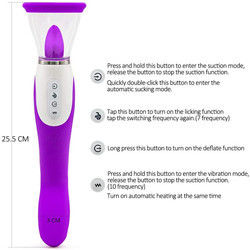 50dB Vrouwelijke Sex Vibrators Seks Vibrator Speelgoed Vrouwelijke Tong Dildo Verwarming Nippel Sucker