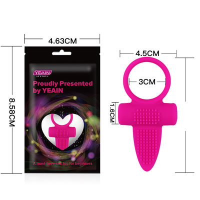Roze CE Vibrating Tongue Ring Clitoris Dildo Ring Vibrator 85.8mm X 46.3mm X 8.2mm