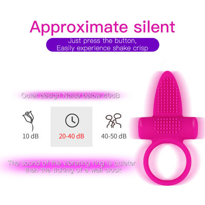 Roze CE Vibrating Tongue Ring Clitoris Dildo Ring Vibrator 85.8mm X 46.3mm X 8.2mm