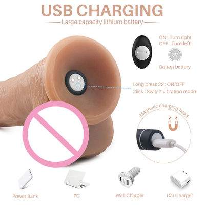 Vrouwen Vibrator voor seks op afstand Plastic Penis Seks Speelgoed Vibrating Dildo Silicone Rubber