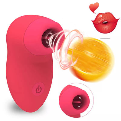 Vrouw G-punt vibrator Volwassen speelgoed tong likken clitorale zuig vibrator