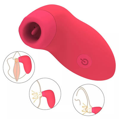 Vrouw G-punt vibrator Volwassen speelgoed tong likken clitorale zuig vibrator