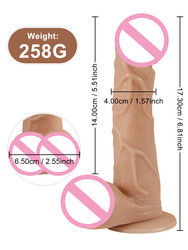 5.3 inch vibrator volwassen speelgoed realistische grote dildo siliconen penis voor volwassen vrouwen
