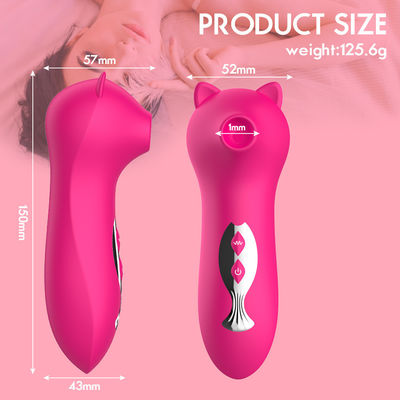 Klepplaat vibreert Roze kat vibreerder Clit zuig vibe