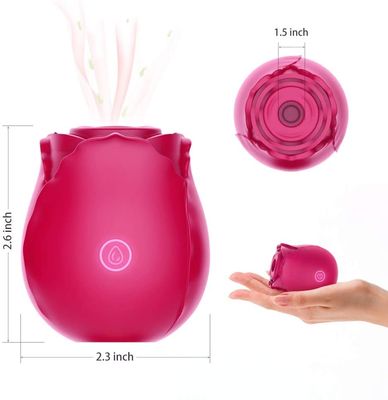 Rood schattig vagina zuigen tong zuigen vibrator roos vibrator seksspeeltje