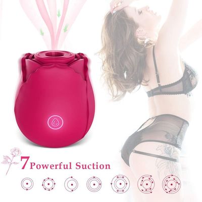 Rood schattig vagina zuigen tong zuigen vibrator roos vibrator seksspeeltje