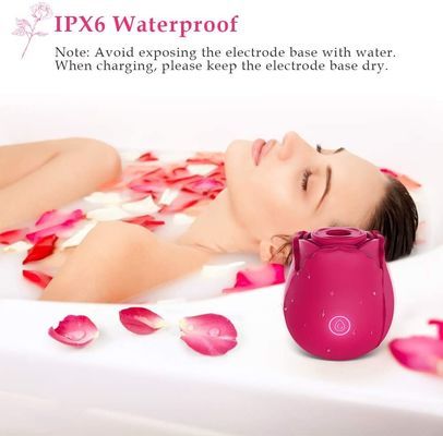 Rood schattig vagina zuigen tong zuigen vibrator roos vibrator seksspeeltje