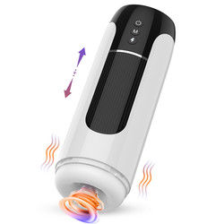 Intelligente verwarming Automatische Man Masterbater Telescopische Roterende Man Masturbatie Cup