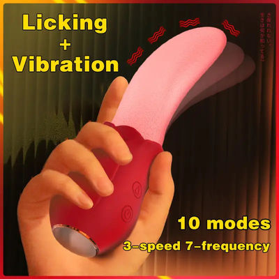 250g Rozen vibrator Seks speelgoed Nippel Draagbare Clit Stimulator Lange tong vibrator