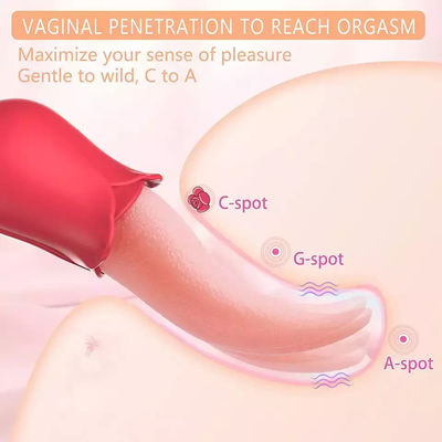 250g Rozen vibrator Seks speelgoed Nippel Draagbare Clit Stimulator Lange tong vibrator