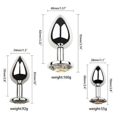 Vrouwen Mannen Anaal Plug Seks Speelgoed Dilator Metalen Kristal Butt Plug Met Juweel