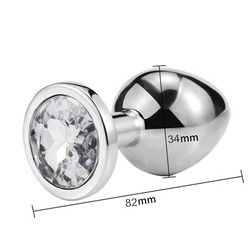 Vrouwen Mannen Anaal Plug Seks Speelgoed Dilator Metalen Kristal Butt Plug Met Juweel