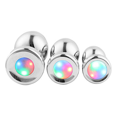Sexy draagbare mannen masturbatie speelgoed kont plug Light Up Led flitsend licht