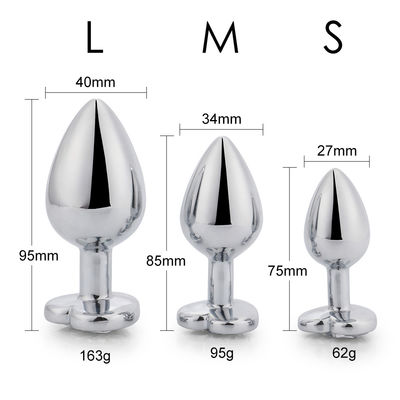 Hartvormig Man Masturbatie Speelgoed Vibrerende Kont Dildo Meerdere Kleuren Metalen Kont Speelgoed