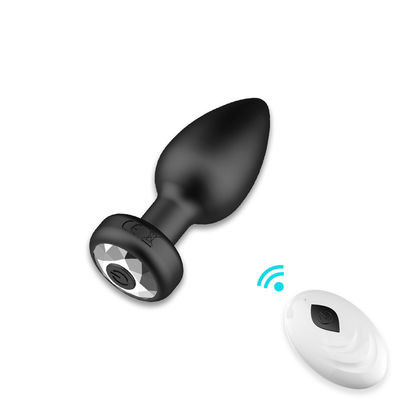 Draadloos aansteken anaal plug Seksspeelgoed Silicone USB oplaadbaar 10 Frequentie
