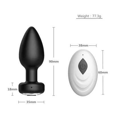 Draadloos aansteken anaal plug Seksspeelgoed Silicone USB oplaadbaar 10 Frequentie