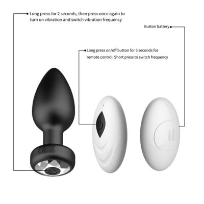 Draadloos aansteken anaal plug Seksspeelgoed Silicone USB oplaadbaar 10 Frequentie