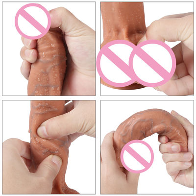 8 inch Youjizz Com Lesbische Vrouwelijke Dildo Dikke Silicone Dildo Vibrator