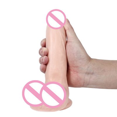 S-WBC10031 Pvc Super Soft Dildo Huge Soft Dildo ROHS Sterke Zuigbeker