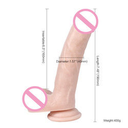 S-WBC10031 Pvc Super Soft Dildo Huge Soft Dildo ROHS Sterke Zuigbeker
