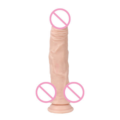 Pvc bruin mannelijk realistische dildo grote siliconen dildo sterke zuigbeker handen vrij