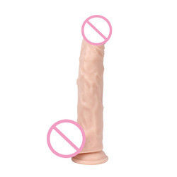 Pvc bruin mannelijk realistische dildo grote siliconen dildo sterke zuigbeker handen vrij
