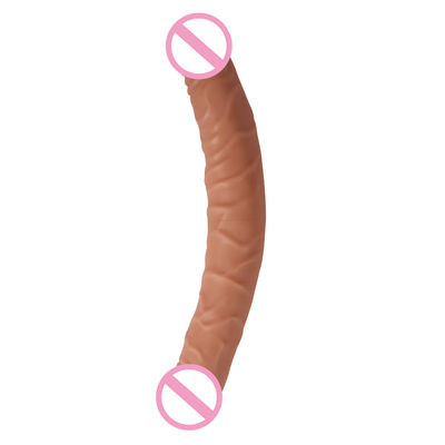 Mannen Vrouwen Dildo Seks Rubber Seks Speelgoed Bruin Vlees Oppervlak 30,5 x 4cm 430g