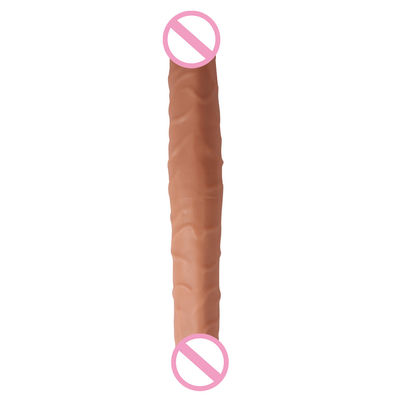 Mannen Vrouwen Dildo Seks Rubber Seks Speelgoed Bruin Vlees Oppervlak 30,5 x 4cm 430g