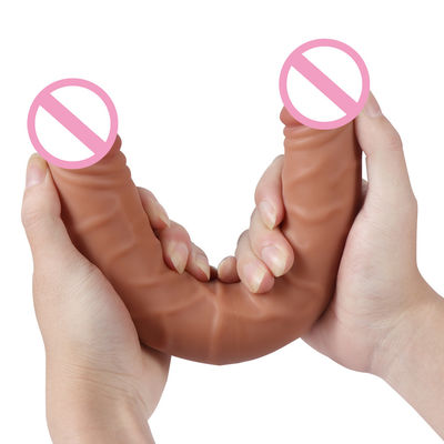 Mannen Vrouwen Dildo Seks Rubber Seks Speelgoed Bruin Vlees Oppervlak 30,5 x 4cm 430g