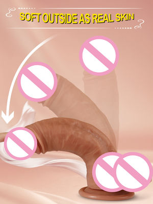 Waterdichte mannelijke realistische dildo Liquid Soft Silicone Rubber Penis Vrouwen Dildo