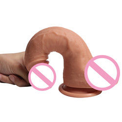 Man 14 x 4 cm Realistisch Penis Speelgoed Liquid Soft Silicone Fake Realistisch Penis Seks Speelgoed