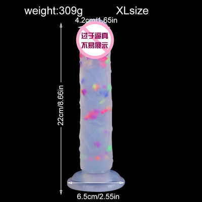 21.5 x 4cm Realistische dildo Rubber Kunstmatige penis Anal Man Liquid Soft Silicone
