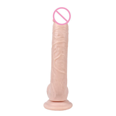 Bruin 215mm Liquid Silicone Dildo PVC Grote Realistische Dildo