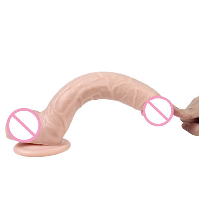 Bruin 215mm Liquid Silicone Dildo PVC Grote Realistische Dildo