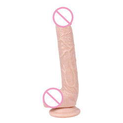 Bruin 215mm Liquid Silicone Dildo PVC Grote Realistische Dildo