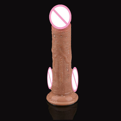 Mannelijke penis Vloeibare siliconen dildo handen gratis super realistische dildo 350g