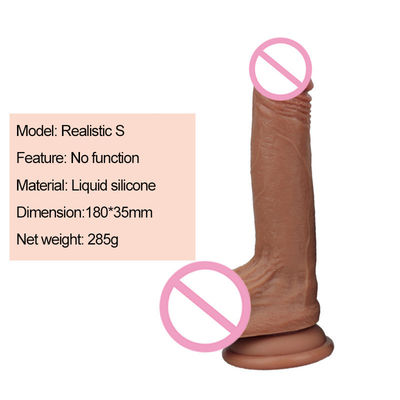 Mannelijke penis Vloeibare siliconen dildo handen gratis super realistische dildo 350g