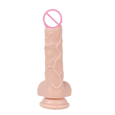 21.5 x 4cm 350g Liquid Silicone Dildo Bruin Flesh Hyper Realistische Dildo Voor Vrouwen