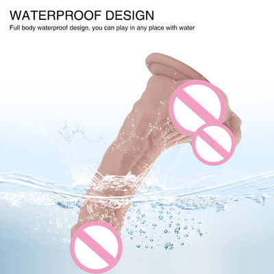 XS-WBB10017 Penis Man Realistisch Dildo Liquid Soft Silicone Rubber Seks Speelgoed Voor Vrouwen Sterke Zuigbeker Handen-F