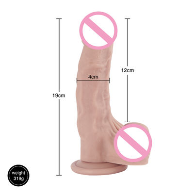 XS-WBB10017 Penis Man Realistisch Dildo Liquid Soft Silicone Rubber Seks Speelgoed Voor Vrouwen Sterke Zuigbeker Handen-F