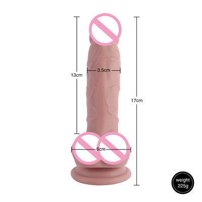XS-WBB10018 Penis Man Realistisch Dildo Liquid Soft Silicone Rubber Seks Speelgoed Voor Vrouwen Sterke Zuigbeker Handen-F