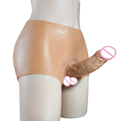 Mensen ondergoed Man kunstmatige penis band op dildo slipjes holle solide 820g