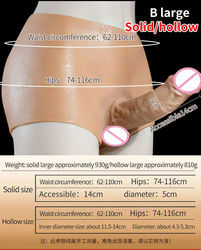 Mensen ondergoed Man kunstmatige penis band op dildo slipjes holle solide 820g