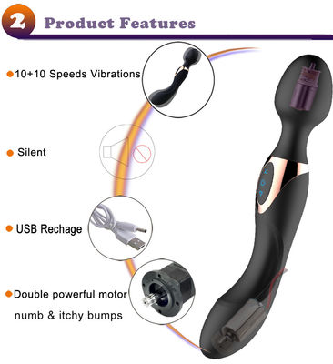 22cm Persoonlijke Vrouwen AV Wand ODM 300g Clit Vibrator Oplaadbare Wand Massager