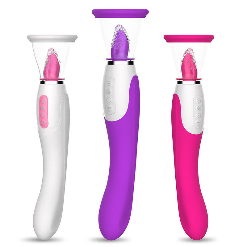 50dB Vrouwelijke Sex Vibrators Seks Vibrator Speelgoed Vrouwelijke Tong Dildo Verwarming Nippel Sucker